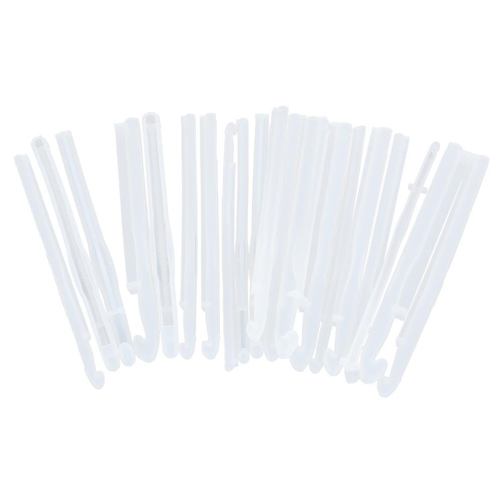 20pcs Silicone Silicone Craft Moulds White Resin Silicone Mold Crochet Hooks Mould Yarn Crafts