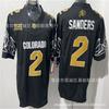 Mens Colorado Buffaloes Football Jersey Training Uniform Cotton Blend Embroidered Team Sports Rugby Apparel