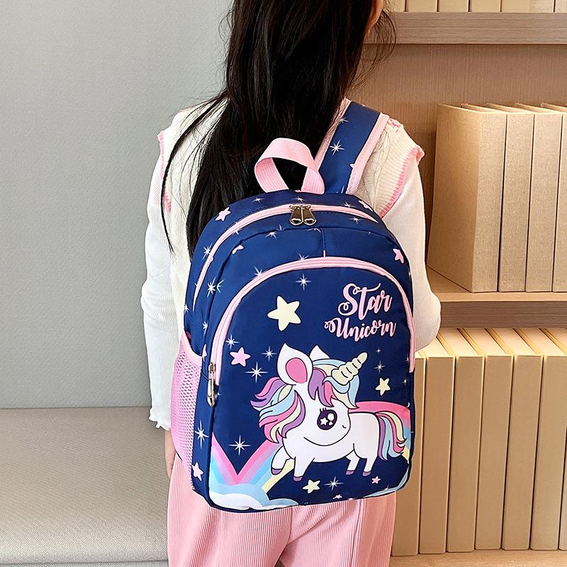 Cartoon cute backpack backpack Kindergarten bag student small schoolbag unicorn oxford cloth burden reduction kindergarten schoolbag