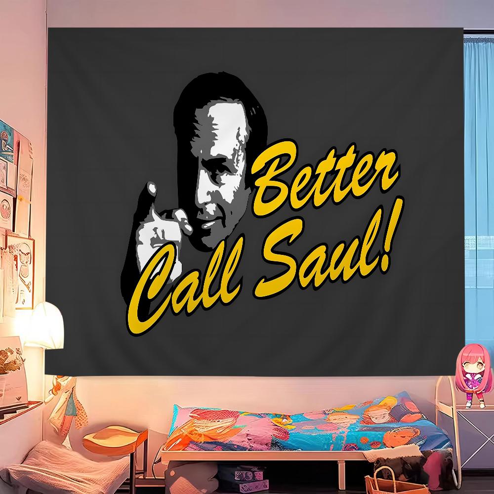 Classic Movies Better Call Saul Cartoon Tapestry Hippie Flower Wall Carpets Dorm Decor Art Home Decor