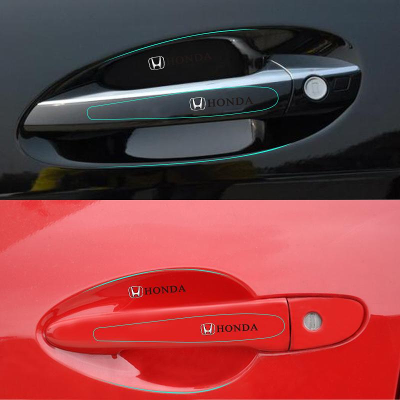 8pcs Car Door Bowl Door Handle Anti Scratch Sticker Auto TPU Transparent Protective Film for Honda Civci FIT CRV Accord Jazz akd256