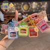 Cute Mini Oven Keychain Interactive Mini Kitchen Toy Simulation Baking Food Key Ring  Backpack