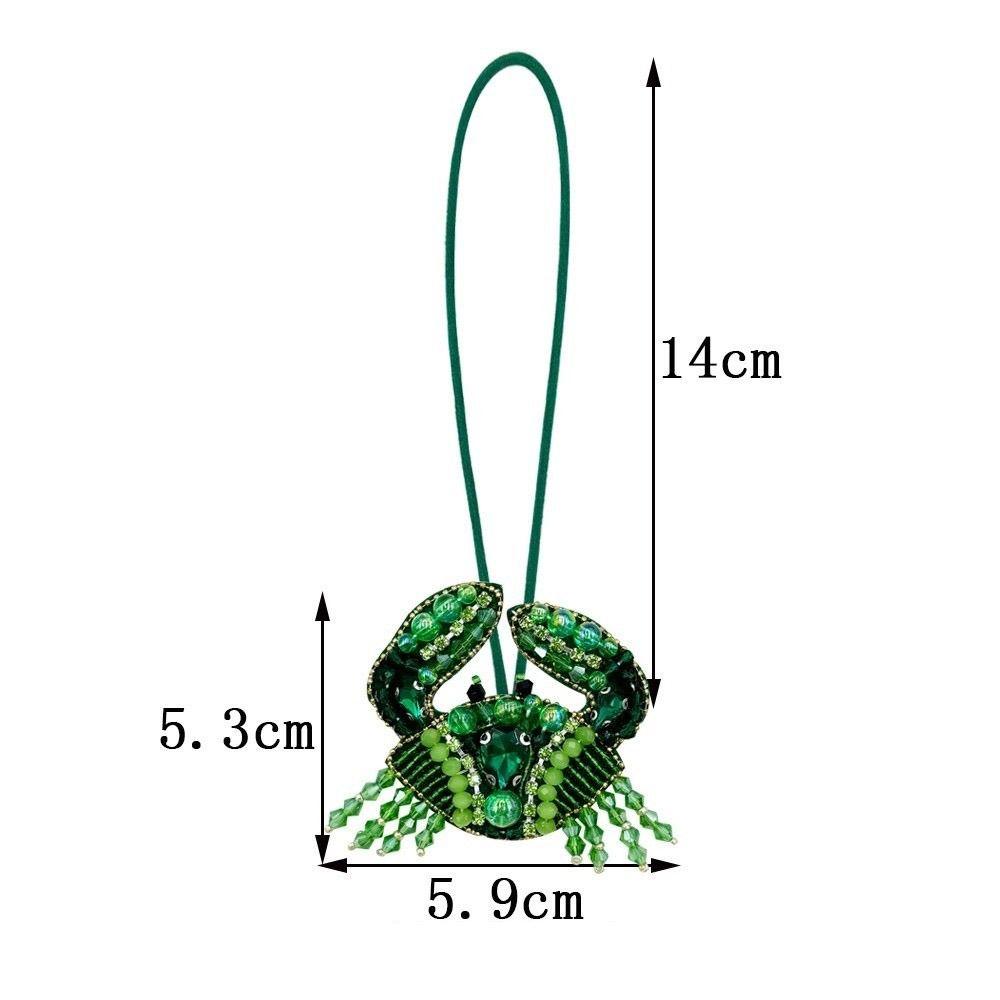 Fashion Handmade Crayfish Keychain Rhinestone Beaded Creative Lobster Pendant Bag Lanyard Accessories Gifts