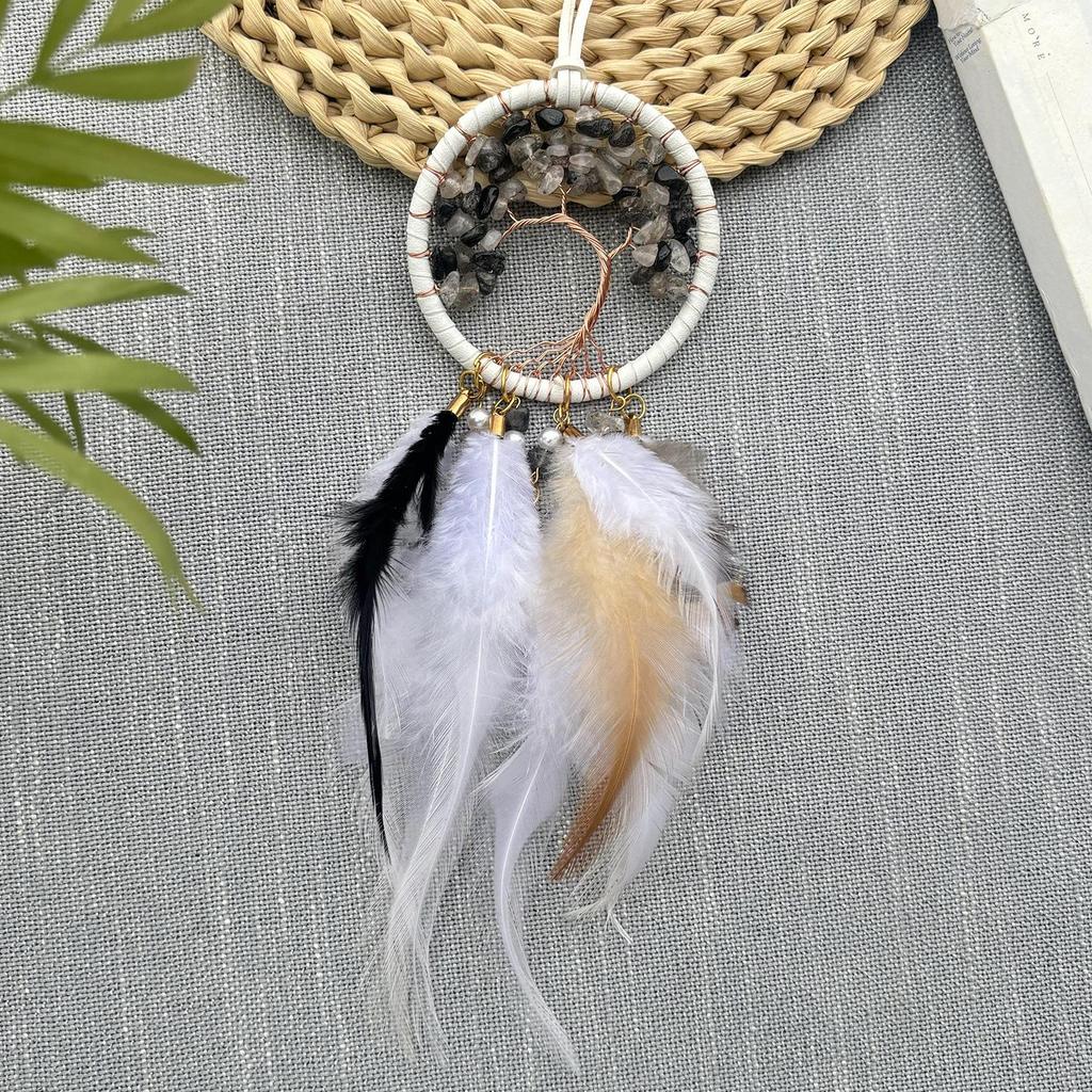 Crystal Tree of Life Car Hanging Ornament - Handcrafted Car Interior Decoration