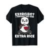 Men'S Funny Panda Extra Rice Graphic T-Shirt | Machine Washable, Short Sleeve, Crew Neck, Casual Summer & Outdoor Activewear, Blend, Black with White