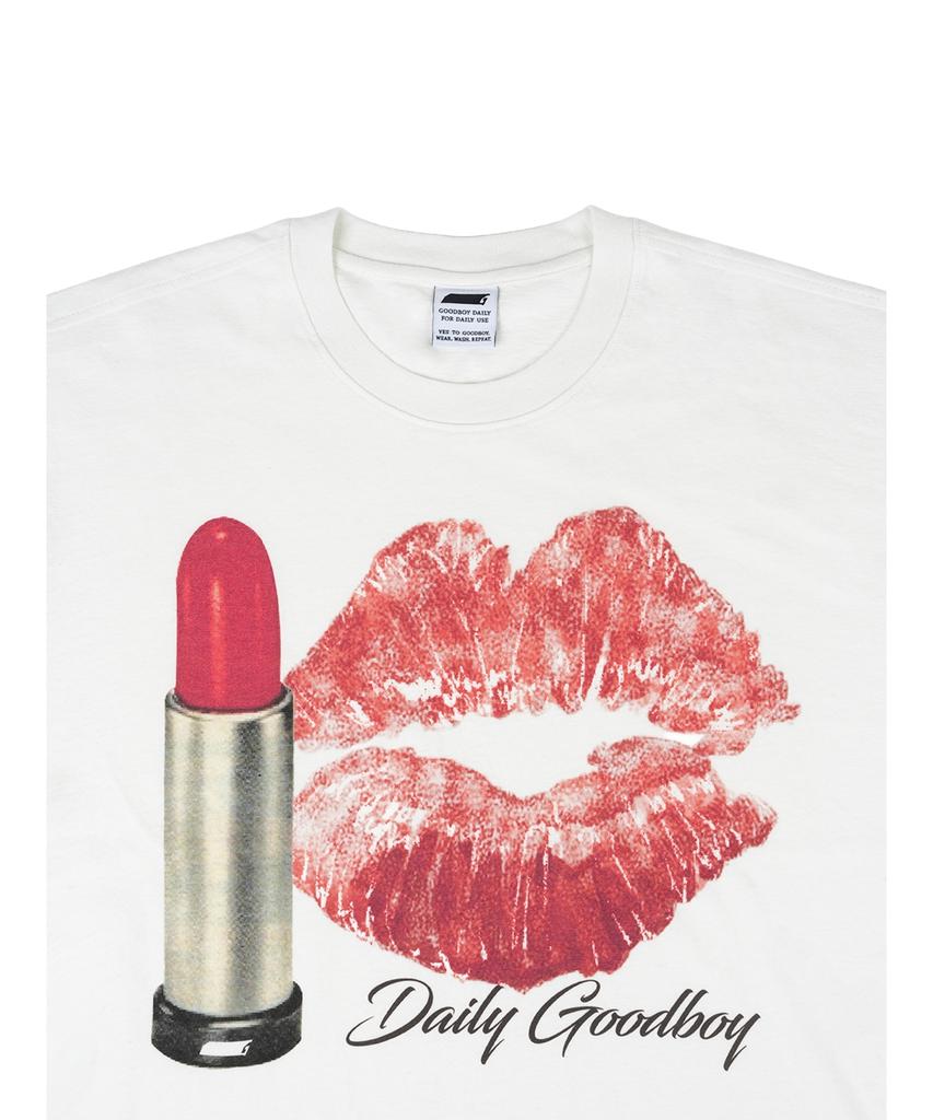 Egseuoegseuogusboi Lips Graphic T-Shirt - White