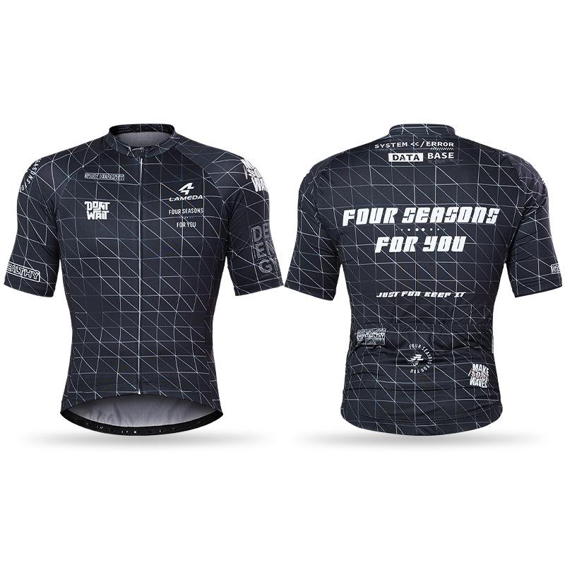 

Мужская быстросохнущая велосипедная майка Lampada - с коротким рукавом, влагоотводящая, высокоэластичная, дышащая, для шоссейного и горного велоспорта. XXL