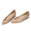 French patent leather high heels women's new shallow mouth pointed fashion single shoes first layer comfortable and versatile