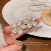 Baroque Pearl Flower Stud Earrings Temperament Earrings Women's Autumn and Winter New Internet Celebrity Ears