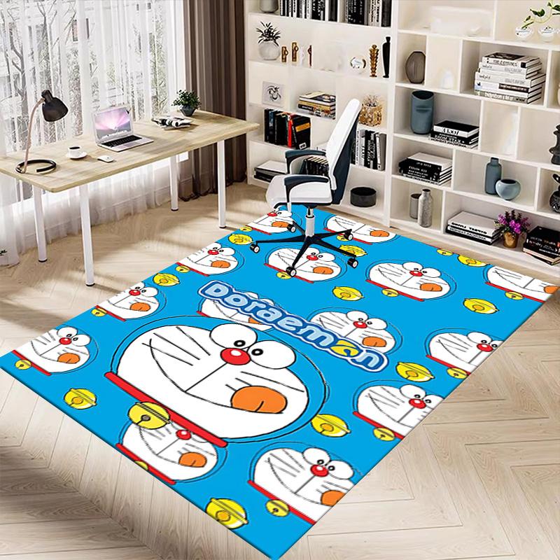 1pc Doraemon Friends Adventure Carpet for Playroom Bedroom Living Room Sofa Home Decor,kids Game Area Rug Non-slip Floor Mat Y72810
