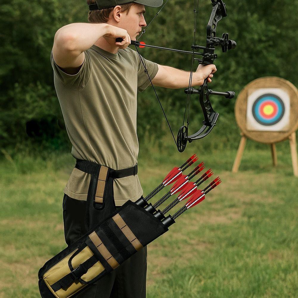 Round Tube Archery  Quiver Adjustable Strap Arrow Bag  Outdoor  Hunting Accessories