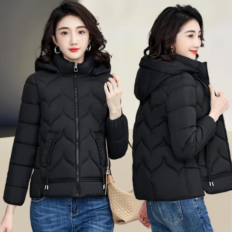 

Down cotton-padded jacket short female mother hooded winter jacket thickened warm cotton-padded jacket new fashion cotton-padded jacket tide XL