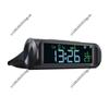 Solar Powered Car Digital Clock Thermometer Auto On Off Dashboard Time Date Temperature Monitor Long Standby for Vehicles