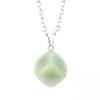 Square Natural Crystal Rough Stone Amethyst Agate Square Pendant Necklace N665