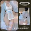 Japanese cute sexy underwear sweet beautiful woman servant uniform sauce pure lust bunny print and wind nightgown bow