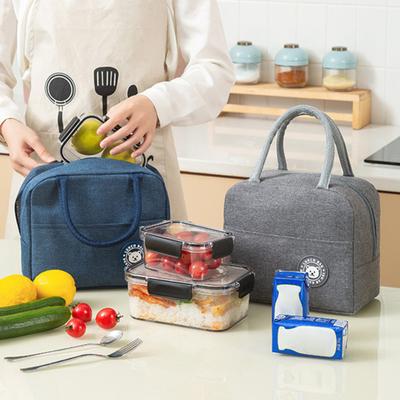 Lunchtasche Großes Fassungsvermögen Wasserdichtes Gewebe Wiederverwendbare Lunchbox Behälter Tragetasche für Büro