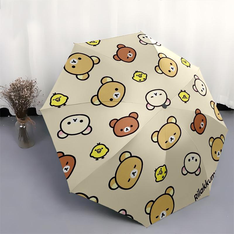 1 st Rilakkuma Mönster Söta Djur Passar för Alla Årstider ParaplyFP174