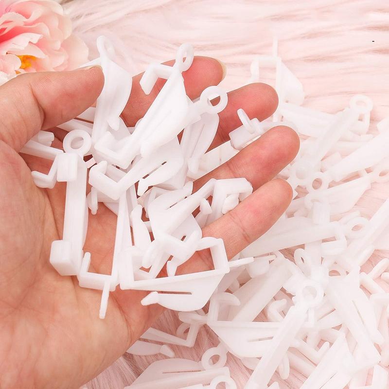 50/100Pcs Curtain Hooks Plastic Curtain Glider Hooks Set Curtain Track Hook Hanging Drapery Hooks for Door Window Shower Curtain