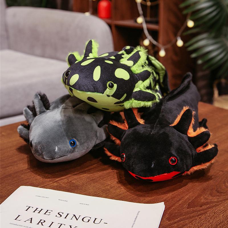 20-80cm Kawaii Newt Plush Toy Stuffed Cute Axolotl Salamander Underwater Fuzzy Fish Appeasing Long Pillow Cushion Kid Party Gift