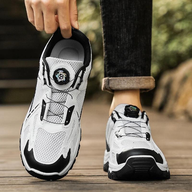 Neuer Sneaker für Herren Mesh Atmungsaktiv Freizeitschuhe Outdoor Rutschfest Wanderschuh Tenis Trainingsschuhe für Herren Hombre