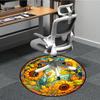 1pc Sunflower Stained Glass Chair Carpet for Office Non-Slip, Machine Washable Rug for Office - Holiday DecorMachine Made yy251029010