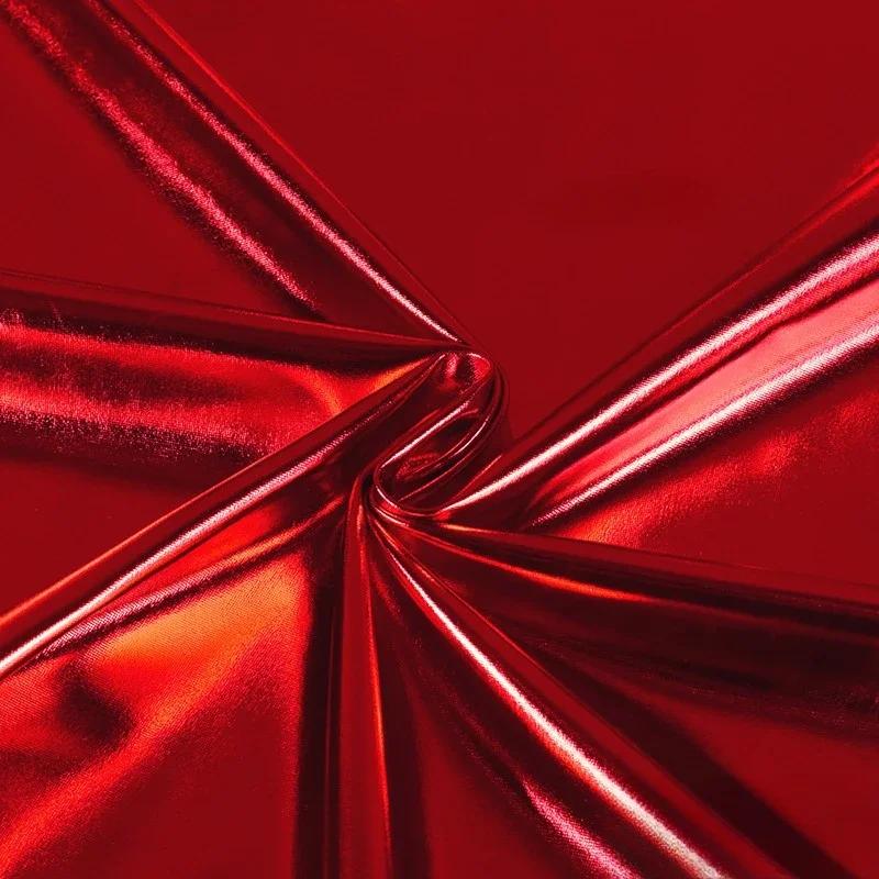 

100x150 см високоеластична глянцева спандекс еластична бронзова тканина для весільного декору сценічного одягу 100x150cm