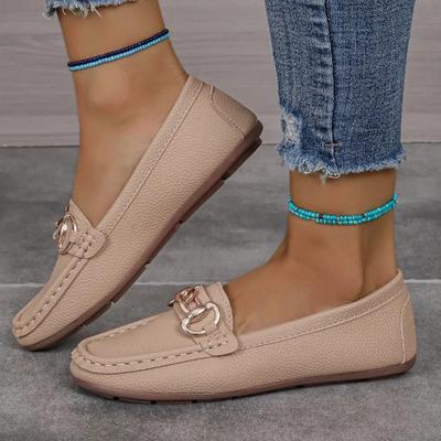 Fashion Women's Shoes 2024 Hot Sale Shallow Women's Flats Fashion Metal Decoration Daily Flats Women High New Plus Size Flat Low Heels