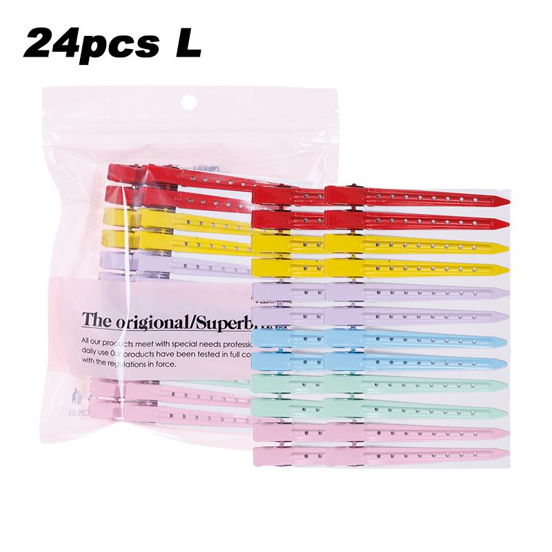 24-48pcs Colorful Metal Hair Clips Professional Salon Hairpin Makeup Clamps Soft Hair Root Fluffy Tool Hair Styling Accessories