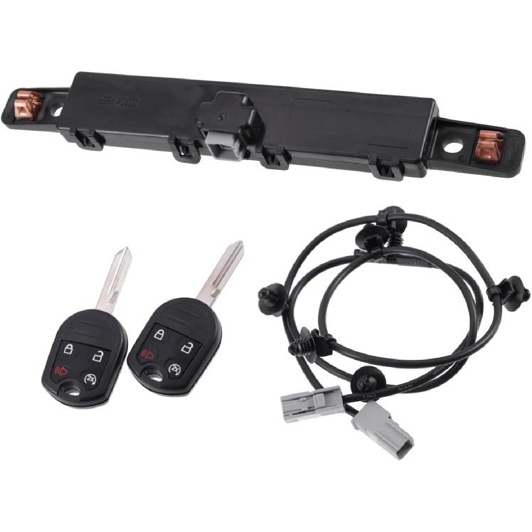 Car Auto Remote Start System Kit Fit for Ford F150 Edge with 2 Remote Key Fob and Antenna Jumper Wire - Pack of 3 Black Durable Material Replacement