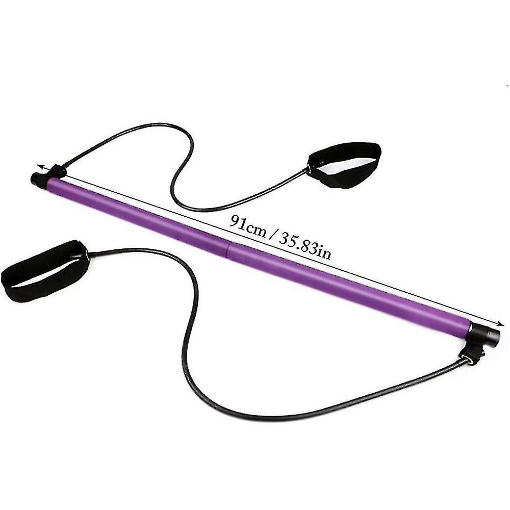 Pilates Sculpt Bar Kit, Pilates Gym Equipment, Pilates Bar Kit With Resistance Band Exercise Stick, Full Body Workout Exercise Pilates