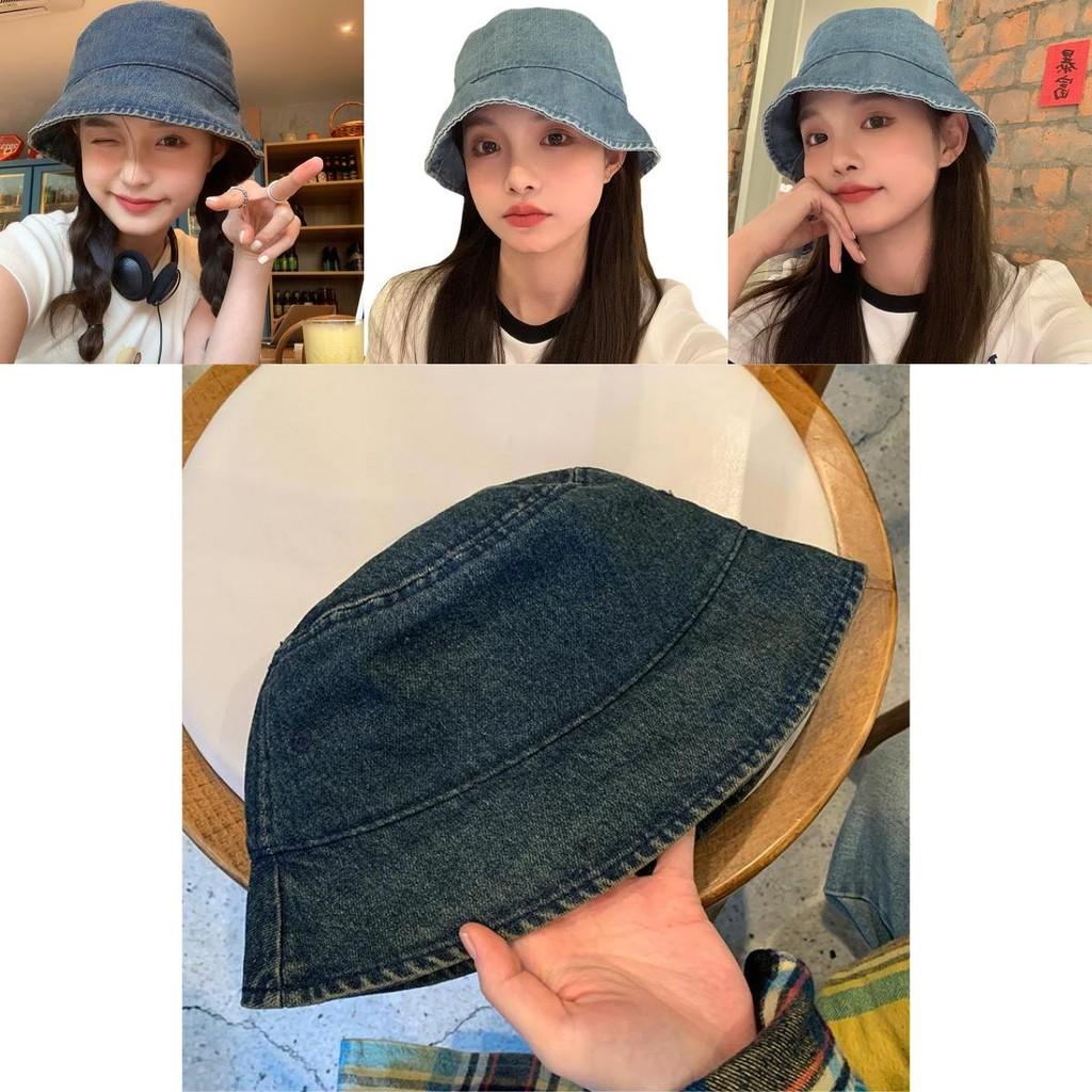 Stylish Denim Bucket Hat For Women Breathable Sun Protection Spring Summer Fashion