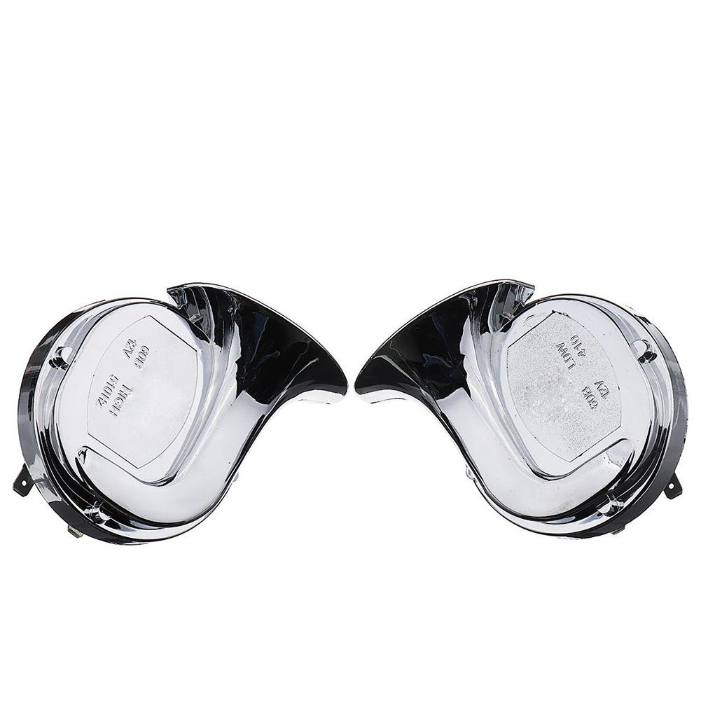 2Pcs 12V 120dB Car Horn Motorcycle Universal Chrome Dual Tone Air Snail Horn Car Accessories New
