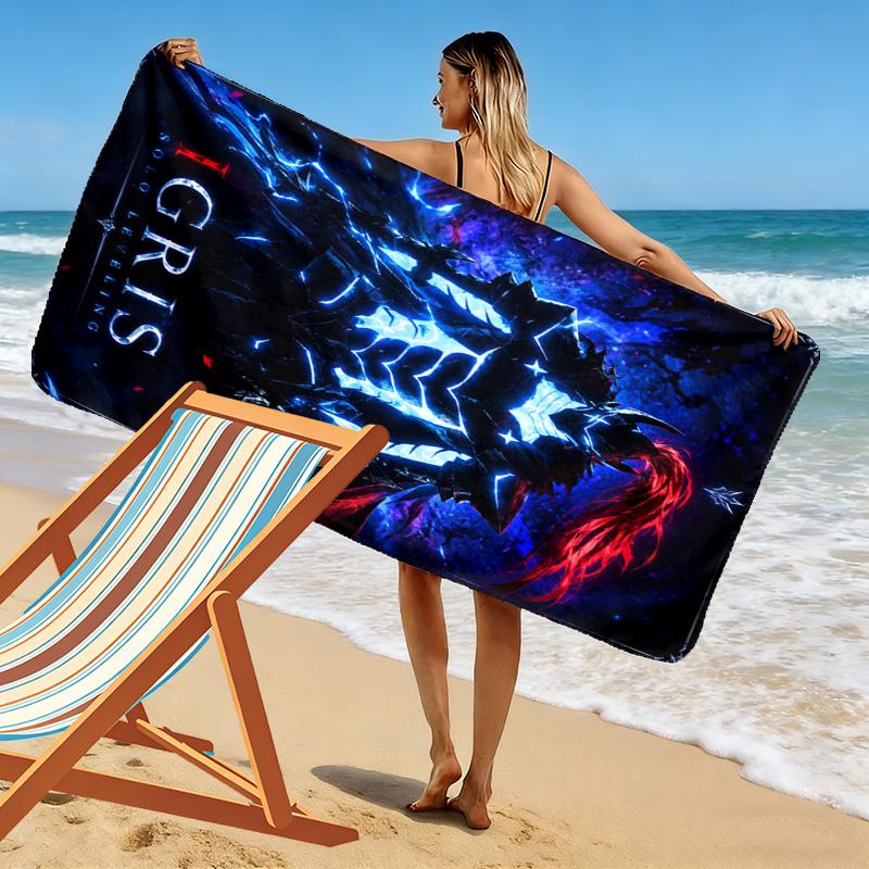 Solo leveling Igris Print Beach Towel, Large Soft Quick Dry Towel for Beach Camping Swimming