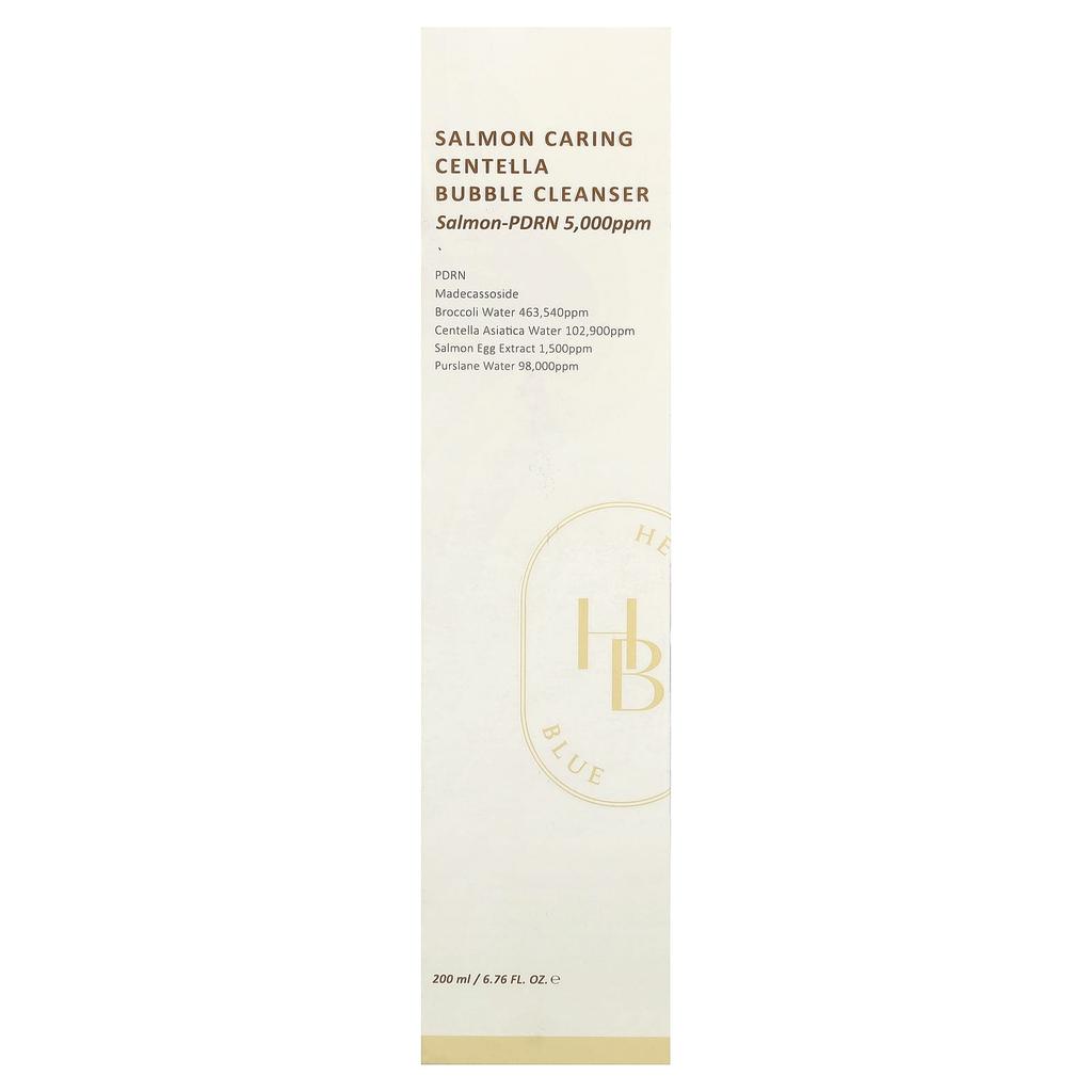 HEVEBLUE Salmon Care Centella Bubble Cleanser, 200ml (6.76 Fl Oz)