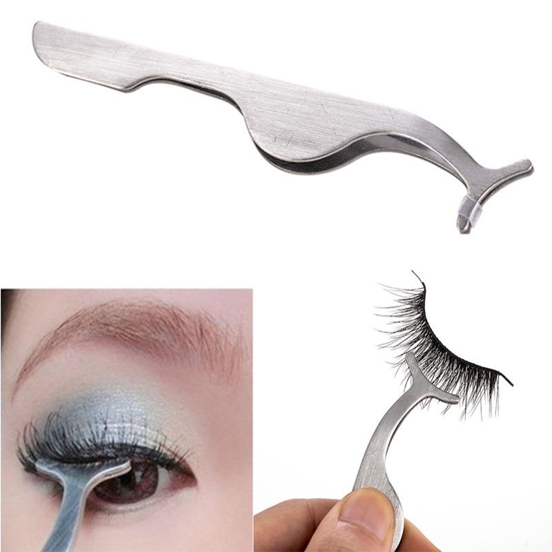 1pc False Eyelashes Extension Applicator Remover Clip Tweezers Nipper,Eyelash Auxiliary Clip Makeup Beauty Tool for Makeup
