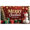 Merry Christmas Banner Gift Box Ornament Christmas Banner Happy New Year Banner Colorful Bauble For New Year Celebration Indoor