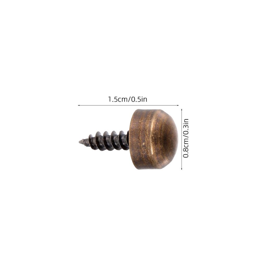 16Pcs Decorative Copper Screw Caps Self Tapping Screws for Wall Mirror Furniture Fixing Hardware Self-Tapping Screw with Cover