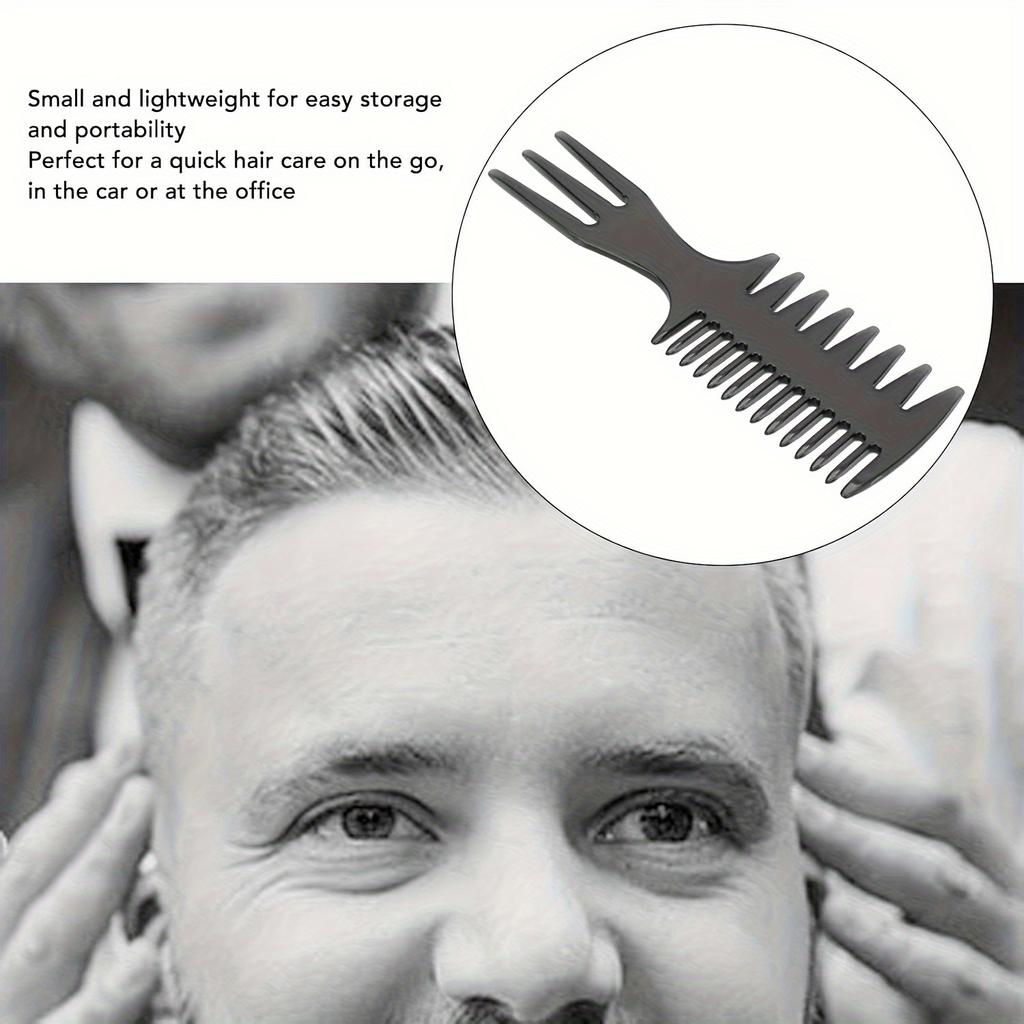 Slicked-back Comb 3 In 1 Fishbone Shaped Hair Extensions Detangling Styling Coloring Comb For Salon Barber Use