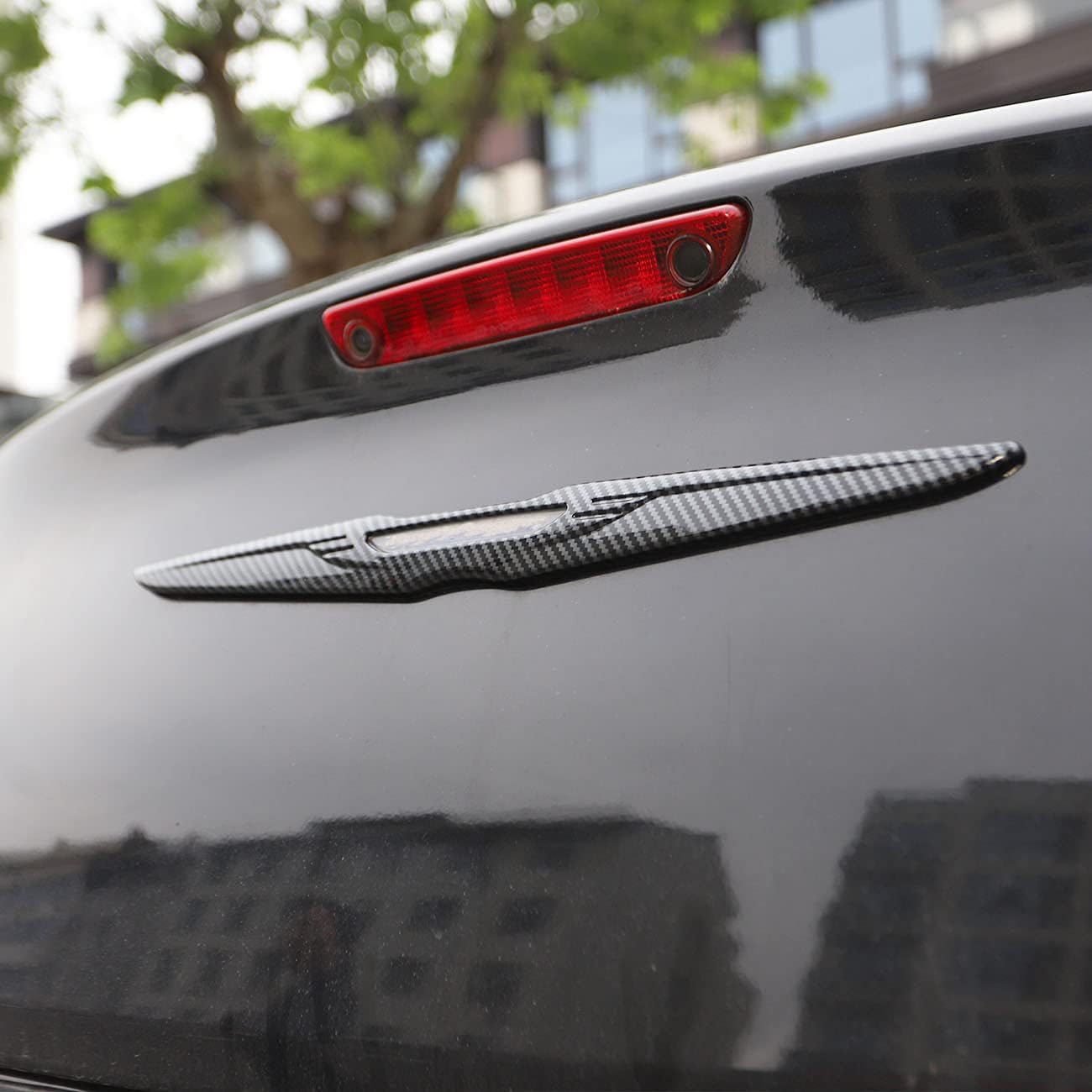 Crosselec Carbon fiber appearance Upgrade Kit Rear Door Trunk Lid Protect Cover Trim For 2015-2021 Chrysler 300