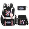 3Pcs/set Anime Cartoon K-pop Demon Hunters Printed Backpack with Shoulder Bag for Teenager Student Girl Boy Bookbag Large Capacity Travel Bag Kid Gift