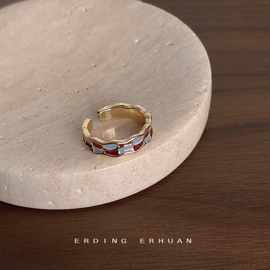 

Цветовая система Morandi, регулируемое отверстие, модное и высококачественное простое кольцо, ювелирные изделия из колец на указательный палец для женщин 2390