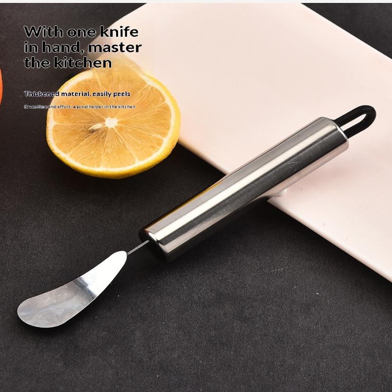 

Stainless Steel Orange Peeler Citrus Peeler Tool With Comfortable Handle Fruit Slicer Cutter Remover For Kitchen one size