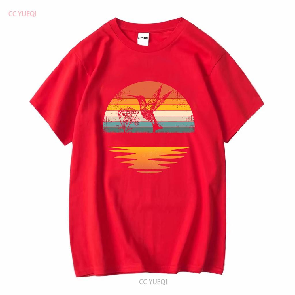 Hummingbird Vintage Retro Hummingbirds T Shirt vintage Washed designer clothes Versatile Casual Soft Top For Everyday Wear