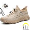 Men Summer Work Shoes Breathable Steel Toe Safety Shoes Men Work Sneakers Puncture-Proof Indestructible Shoes Safety Footwear