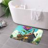 1PC Steampunk Cottage Kitchen Rug Non-Slip Door Mat Pop Design Bathroom Rug Bath Mat Carpet for Home Sink Laundry Decoreeree