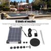 Solar Water Pump Kit 5W 75cm Height 180cm Lift Efficient Solar Fountain Pump with 6 Nozzles for Outdoor Garden DC 10V