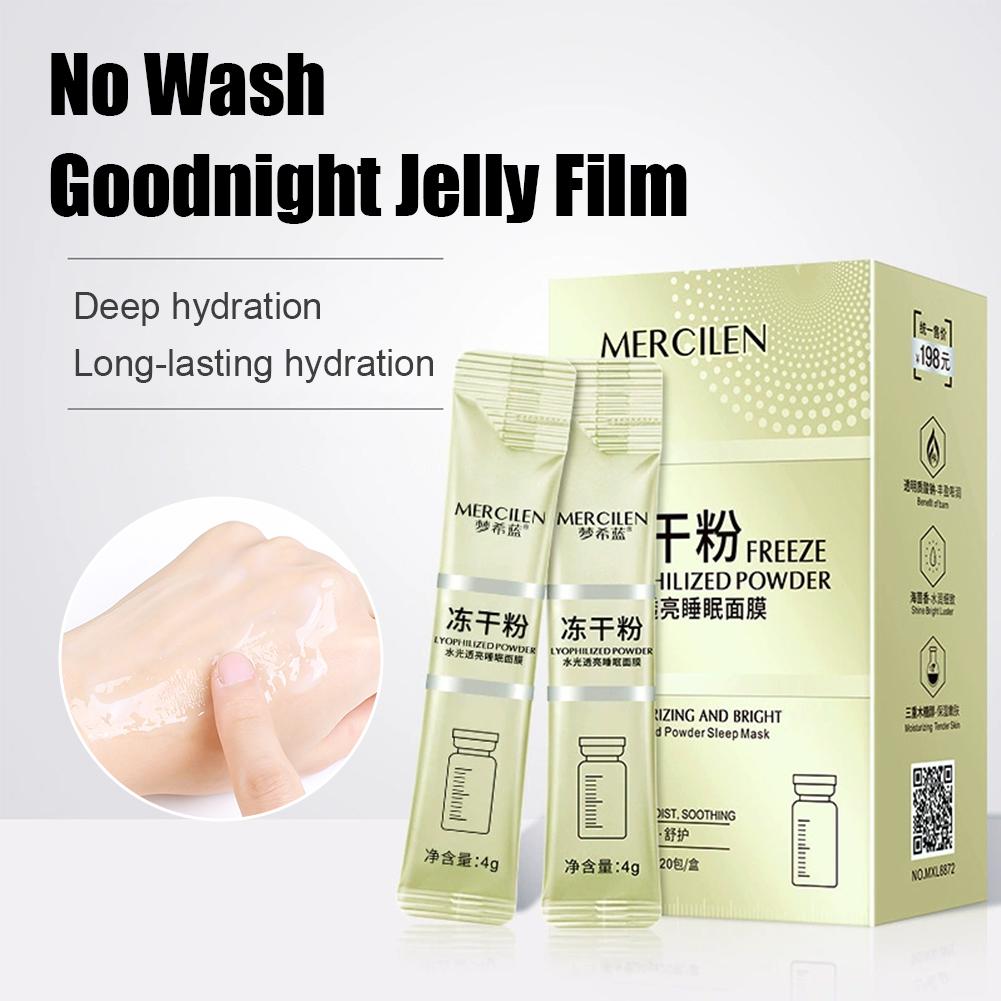 20pcs MERCILEN Collagen Sleeping Leave-in Facial Masks Face Skincare Moisturizing Brightening Firming Hydrating