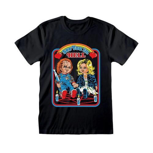 Steven Rhodes Unisex Erwachsenen See You In Hell Chucky T-Shirt