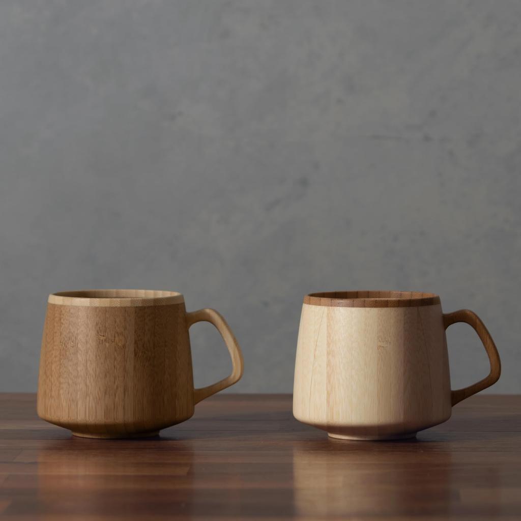 RIVERET Franc Spülmaschinenbecher, 310ml, Bambus, Sicher, Braun, RV-207B