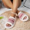 Fashion 2025 New Furry Good Looking Hot Sellers Slippers Home Women's Autumn Winter Indoor Fashion Flip Flops Soft Flat Shoes Woman